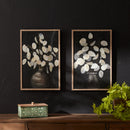 Melrose Beige Eucalyptus Print Wall Decor, Modern, Wood, Plastic