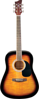 Jay Turser Jay-J 45F Series Dreadnought Acoustic Guitar - Tobacco Sunburst