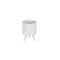 Melrose Porcelain Face Planter with Wooden Legs Set of 3 Planter, Face