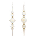 Melrose Clear Iridescent Finial Drop Ornament (Set of 12)