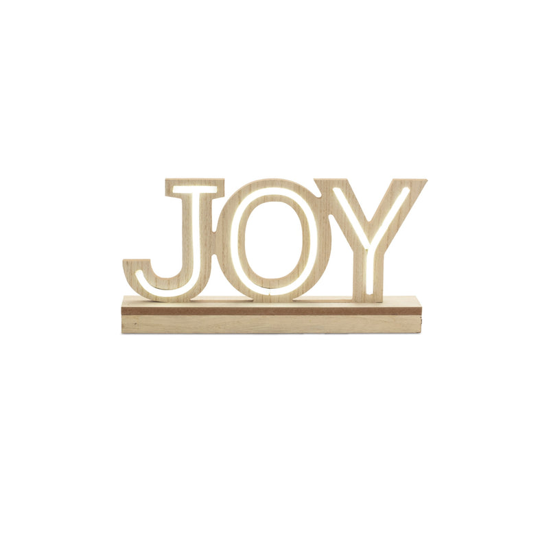 Melrose LED Joy and Merry Tabletop Sign (Set of 2)