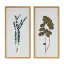 Melrose Dried Eucalyptus Frame Wall Decor, Modern, Rustic, Wood