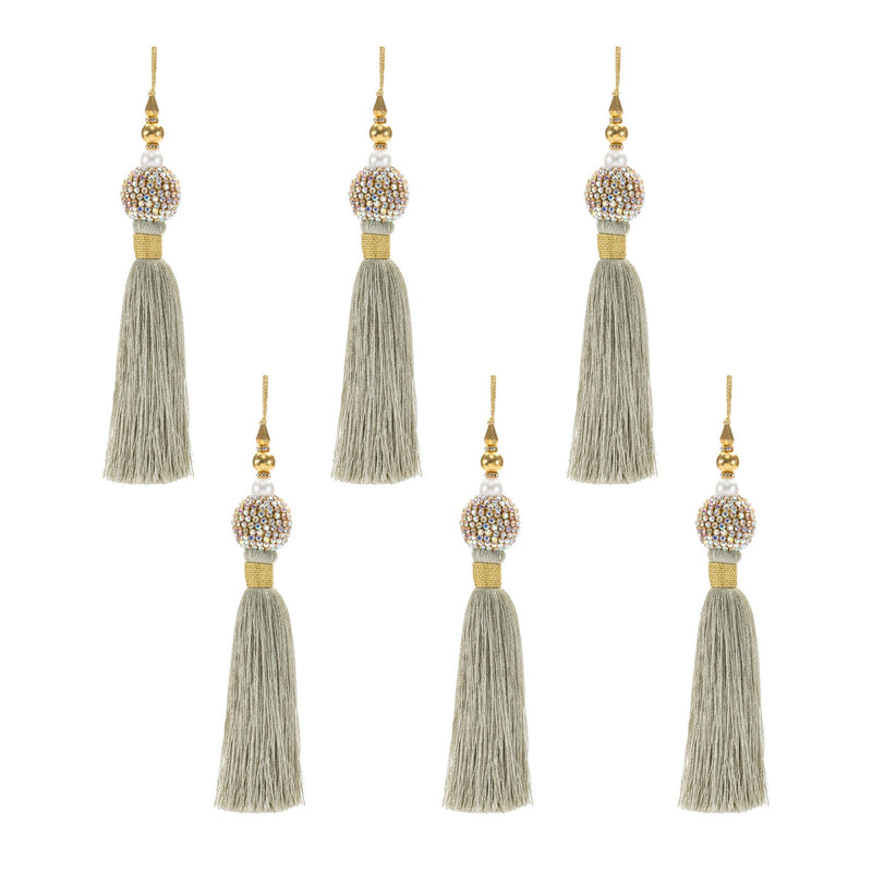 Melrose Jeweled Tassel Ornament (Set of 6)