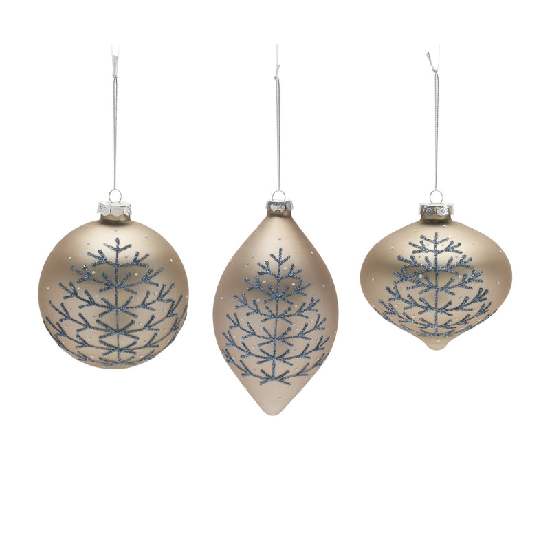 Melrose Champagne Glittered Ball Ornament (Set of 6)