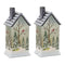 Melrose LED Lighted House with Pine Trees (Set of 2)