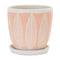 Melrose Stone Planter with Plate Set of 2 Planter