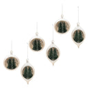 Melrose Mercury Glass Ornament with Pine Trees (Set of 6)