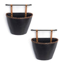 Melrose Iron Metal Wall Pocket, Rustic, Metal