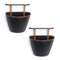 Melrose Iron Metal Wall Pocket, Rustic, Metal