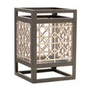 Melrose Cut Out Wood Candle Holder with Iron Frame 9.75"H