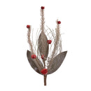 Melrose Glittered Pine and Sleigh Bell Spray (Set of 6)