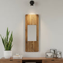 Melrose Rustic Wooden Wall Mirror 29"H, Rustic, Wood