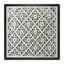 Melrose Framed Floral Wall Decor Under Glass 19.5"SQ, Modern, Wood, Plastic