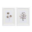 Melrose Framed Tree and Floral Pebble Art Wall Decor, Modern, Rustic