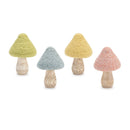 Melrose Felt Wood Mushroom Decor (Set of 24) Multi Home Accent Figurine