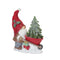 Melrose Gnome Figurine with Snowman and Pine Tree (Set of 2)