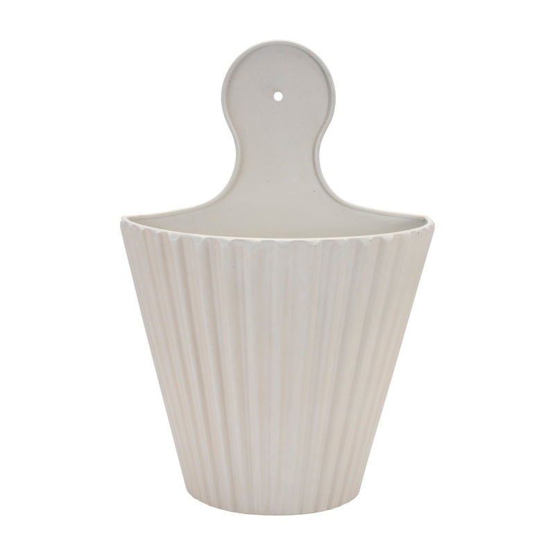 Melrose Ribbed Metal Wall Pocket, Metal