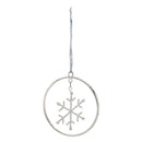 Melrose Jeweled Metal Hanging Snowflake Ornament (Set of 12)