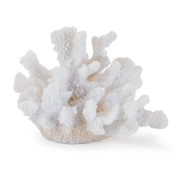 Melrose Set of 4 White Resin Coral Decorative Sculptures