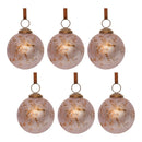 Melrose Rusted Violet Mercury Glass Ball Ornament (Set of 6)