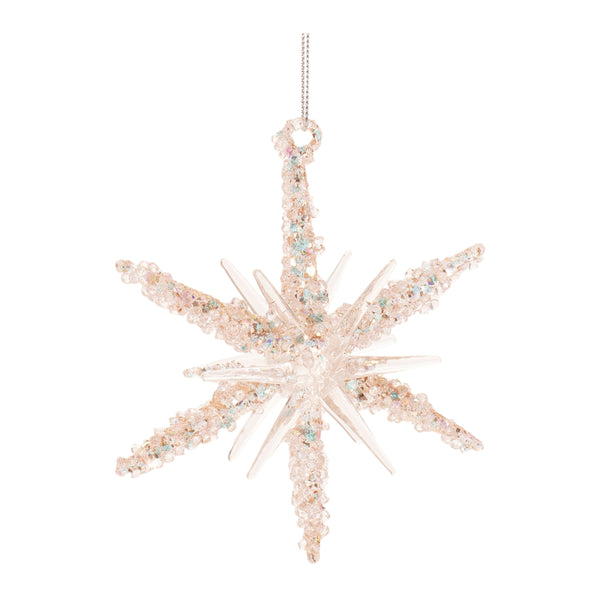 Melrose Beaded Glass Star Ornament (Set of 6)