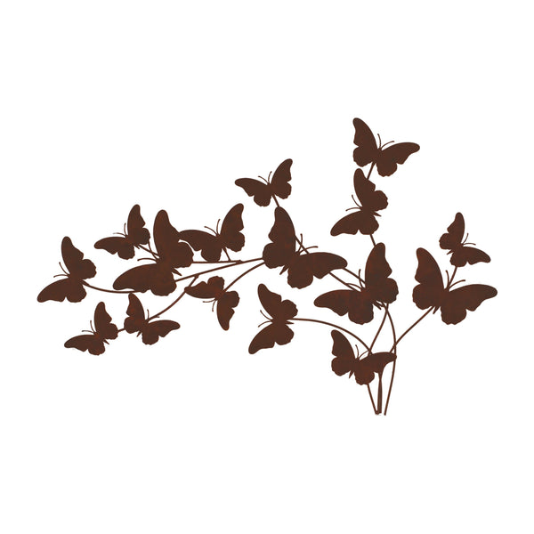 Melrose Rusted Metal Butterfly Wall Sculpture 28.75"L