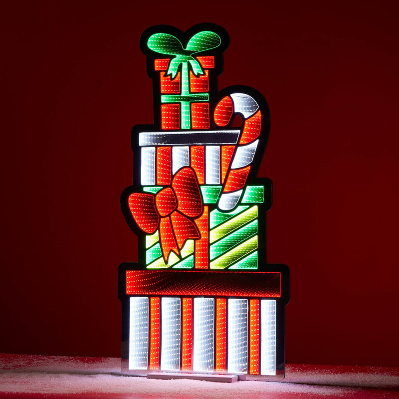 Melrose Package Stack and Candy Cane Ekkolight 47"H
