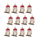 Melrose Glittered Glass Owl Ornament (Set of 12)