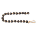 Melrose Modern Matte Black Bead Garland – Set of 2
