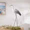 Melrose Paulownia Wood Heron Bird Statue with Metal Legs Base 29.5"H