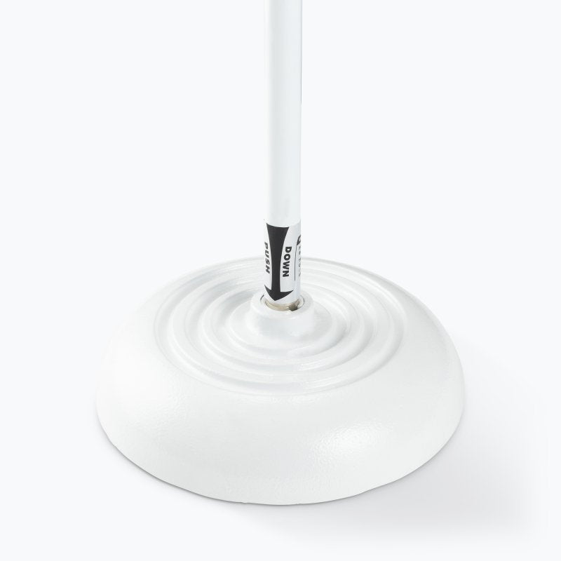 On‑Stage MS7201QTRW White Quarter‑Turn Round‑Base Mic Stand 34″–60″