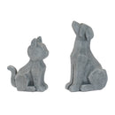 Melrose Modern Sitting Dog and Cat Figurine (Set of 4)