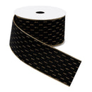 Melrose Black Wired Ribbon (Set of 2)