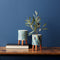 Melrose Watercolor Planter with Terra Cotta Legs Set of 2 Planter, Dolomite