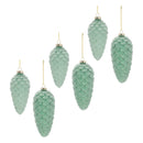 Melrose Frosted Glass Pinecone Ornament (Set of 6)