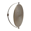 Melrose 16” Bronze Metal Stand Wall Clock, Bronze, Industrial, Battery Operated
