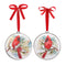 Melrose Winter Cardinal and Pine Branch Disc Ornament (Set of 12)