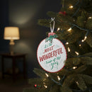 Melrose Metal Holiday Sentiment Ornament Sign 16"H