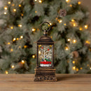 Melrose LED Snow Globe Lantern with Truck and Forest Scene 10.25"H