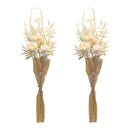 Melrose Bleached Zinnia Bouquet (Set of 2)