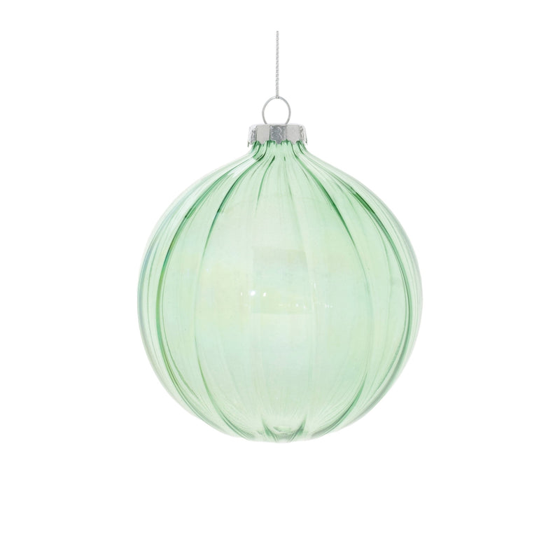 Melrose Iridescent Ribbed Glass Ornament (Set of 6)