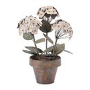 Melrose Potted Hydrangea 15"H Iron White & Brown