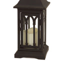 Melrose Black Metal Lantern with LED Candle (Set of 2)