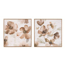 Melrose Wood Floral Block Plaque Wall Decor, Wood, Plastic
