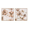 Melrose Wood Floral Block Plaque Wall Decor, Wood, Plastic
