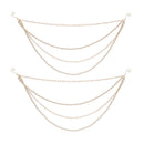 Melrose Pearl Bead and Chain Link Garland (Set of 2)