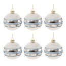 Melrose Striped Glass Ball Ornament (Set of 6)