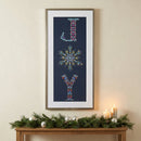Melrose Holiday Jewel "Joy" Print Under Glass 23.5"H