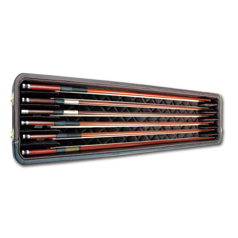 Pedi Premium Faux Leather 6-Piece Bow Display Case for Violin, Viola, & Cello