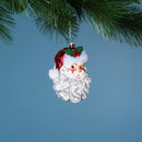 Glittered Glass Santa Ornament (Set of 6)